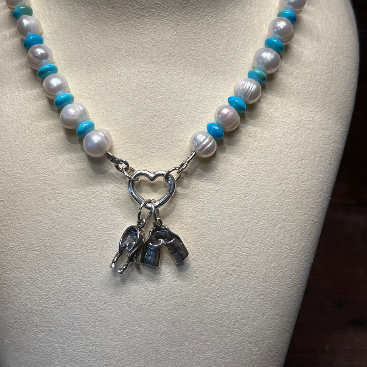 Turquoise & Freshwater Pearls Necklace