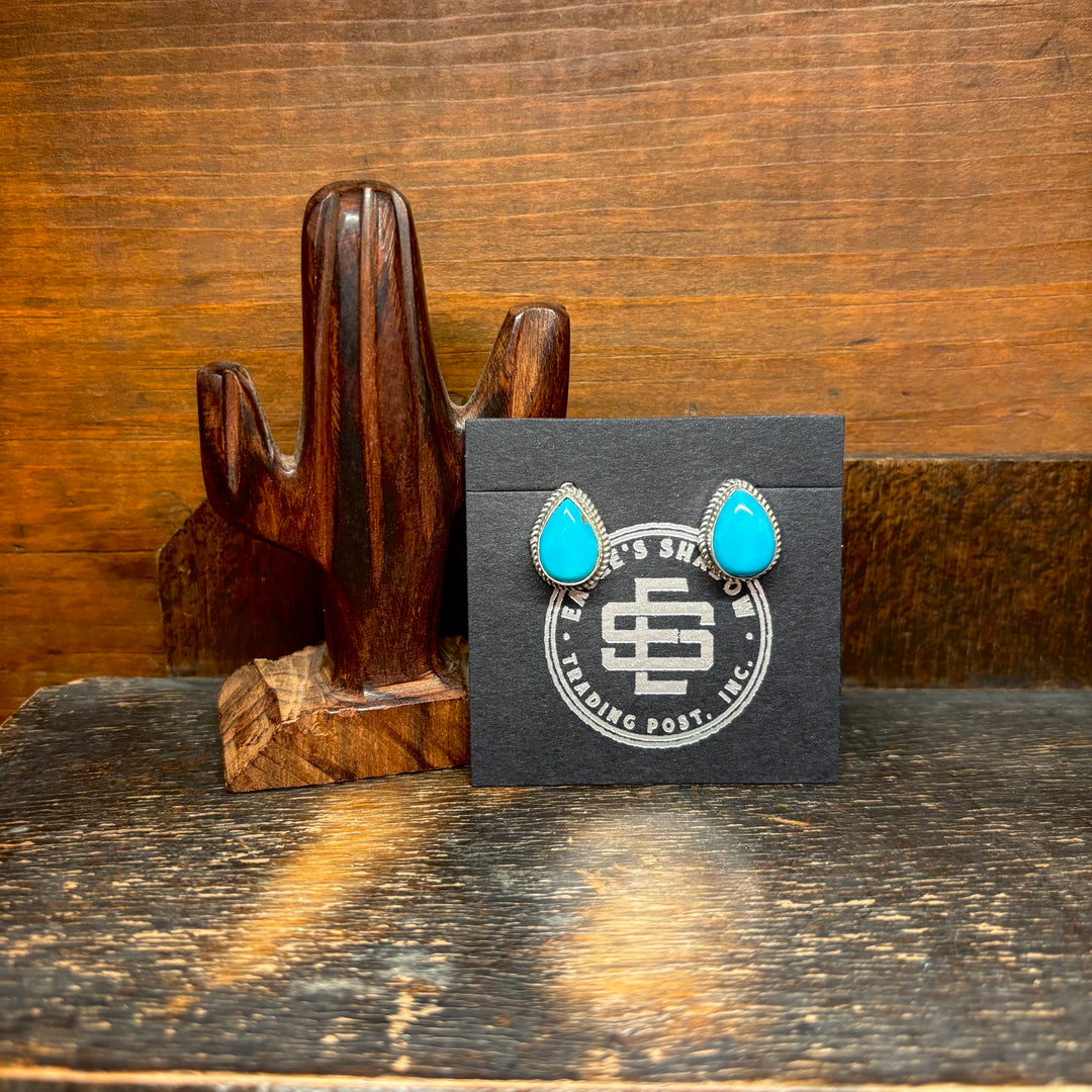 Teardrop Turquoise Studs