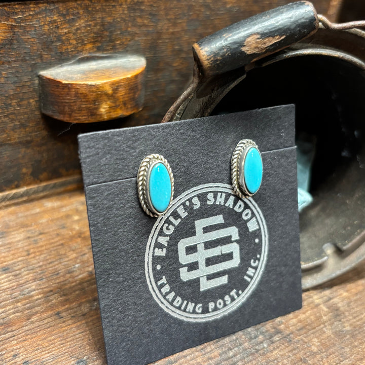 Oval Turquoise Stud