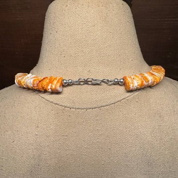 Orange Spiny 16” Necklace
