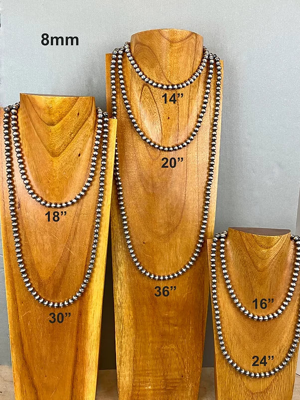 Navajo Perals 8mm 18" Necklace