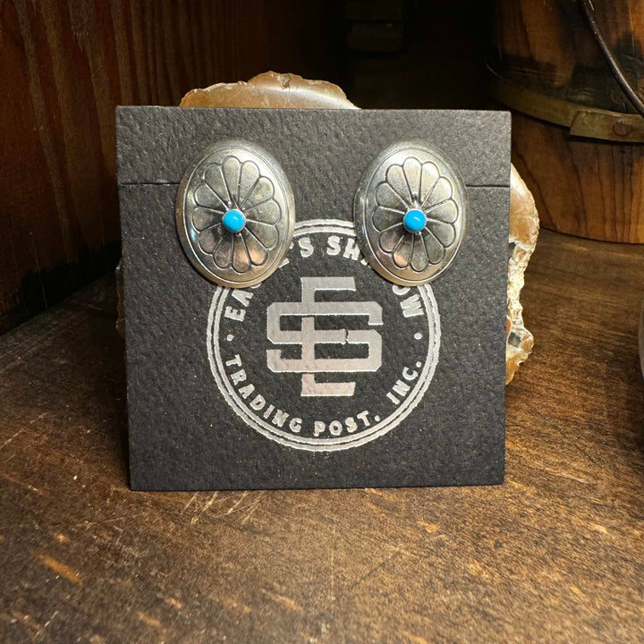 Turquoise Flower Concho Studs