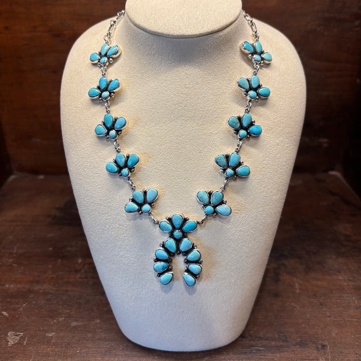 Kingman Turquoise Mini Squash Necklace