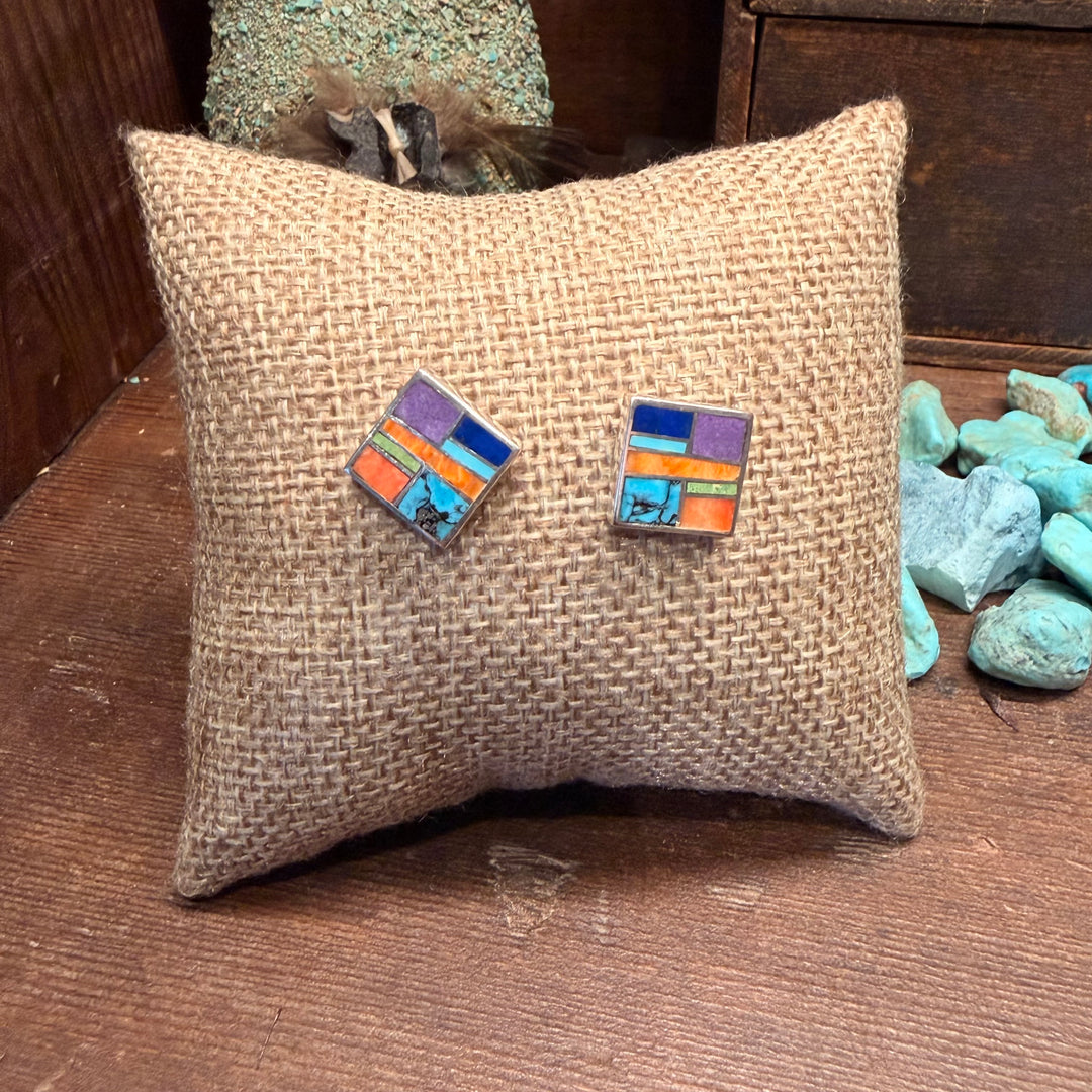 Indian Summer Square Inlay Studs
