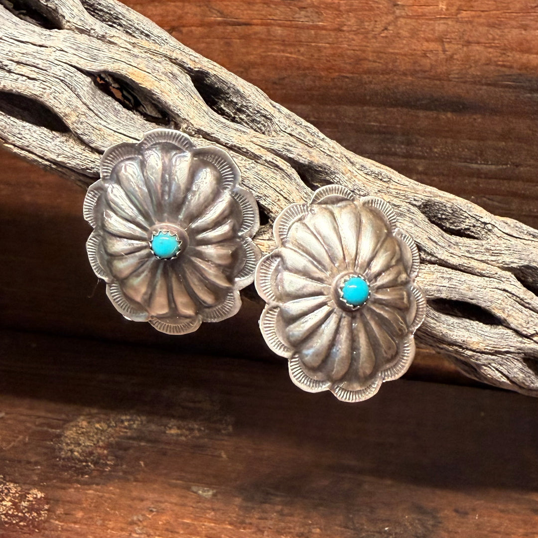 Silver Arroyo Concho Earrings