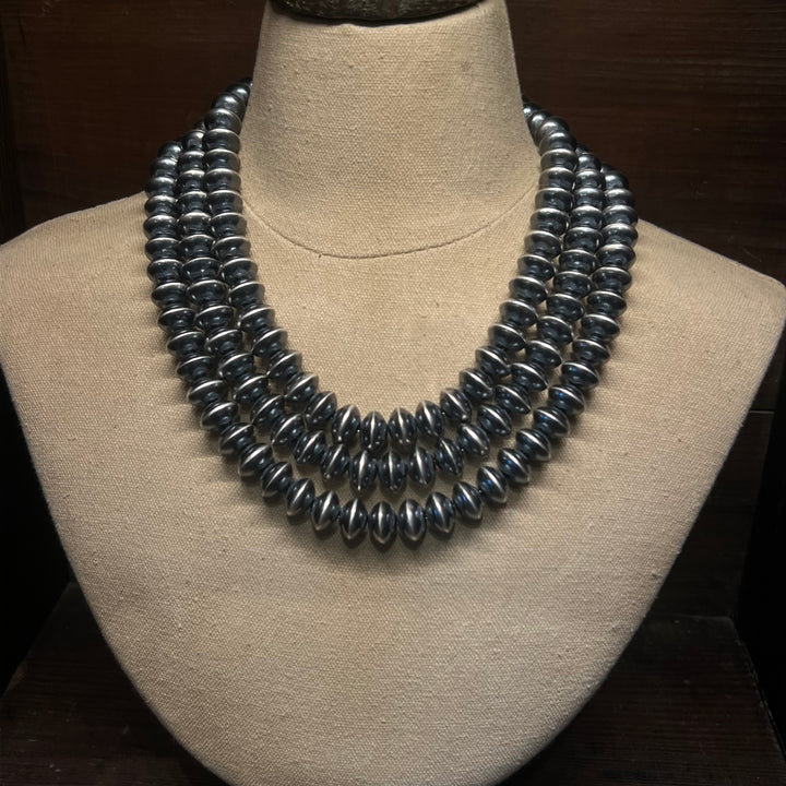 13mm Stamped Navajo Pearls