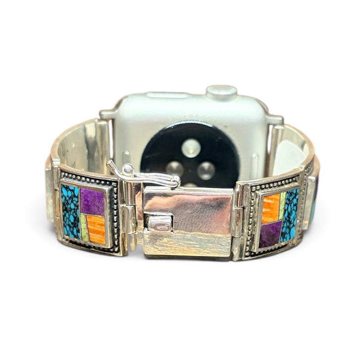 Indian Summer Inlay Silver Watch Band