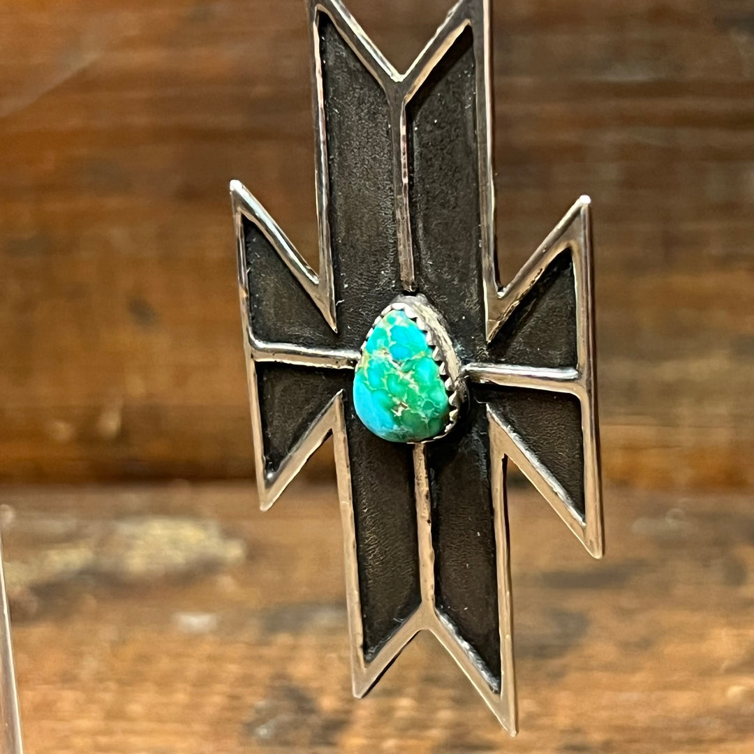 Sonoran Gold Turquoise Cross Earrings
