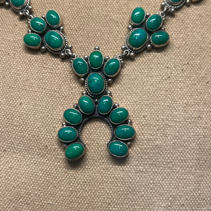 Green Turquoise Mini Squash Necklace