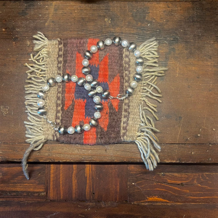 Navajo Pearls 10mm with Freshwater Pearl Bracelet