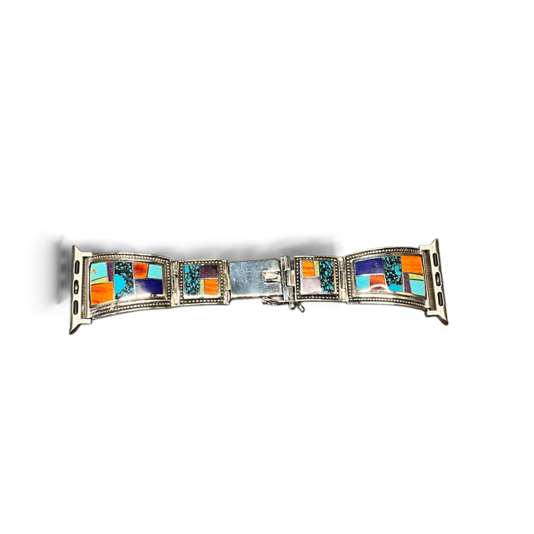 Indian Summer Inlay Silver Watch Band