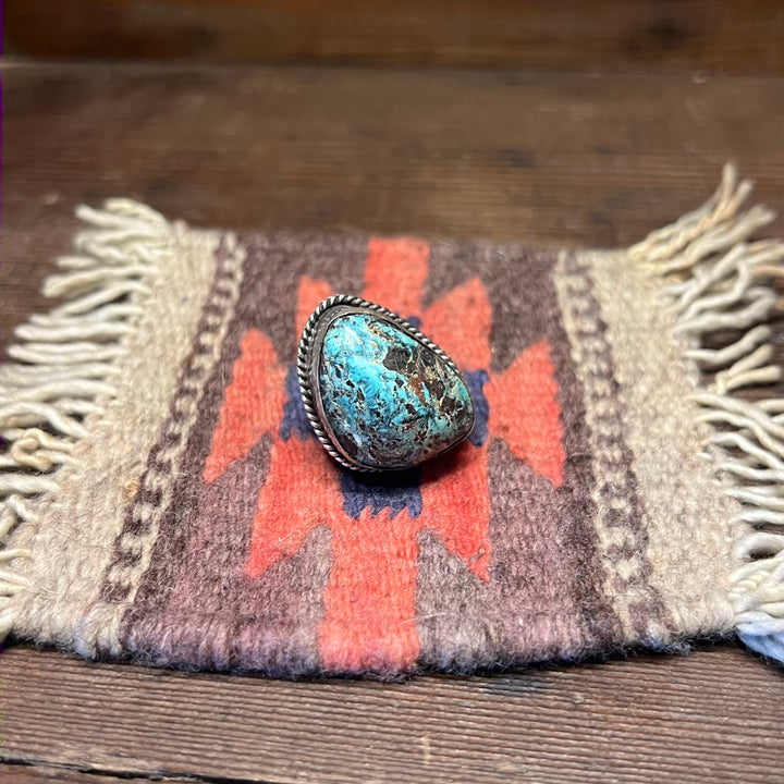 Pilot Mountain Nevada Turquoise Vintage 1970's Sterling Silver Ring