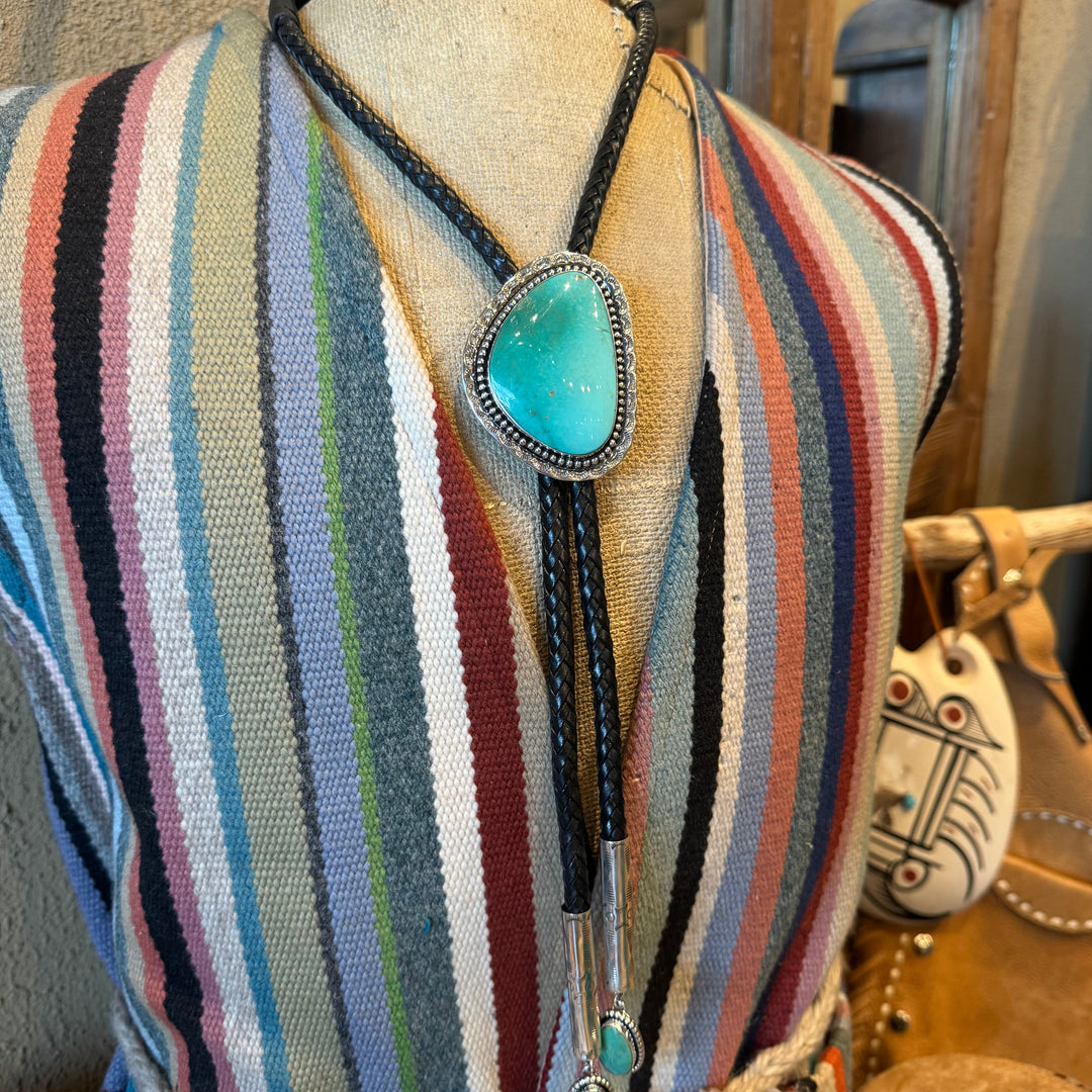 Triangle Turquoise Bolo Tie