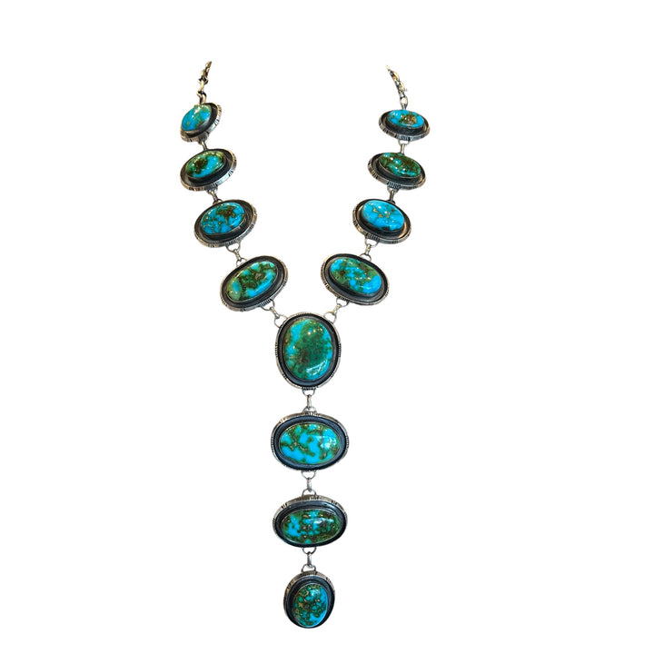 Sonoran Gold Turquoise Lariat Necklace