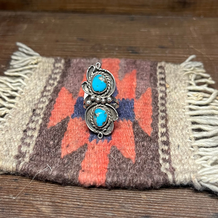 Arizona Turquoise 2 Stone Ring