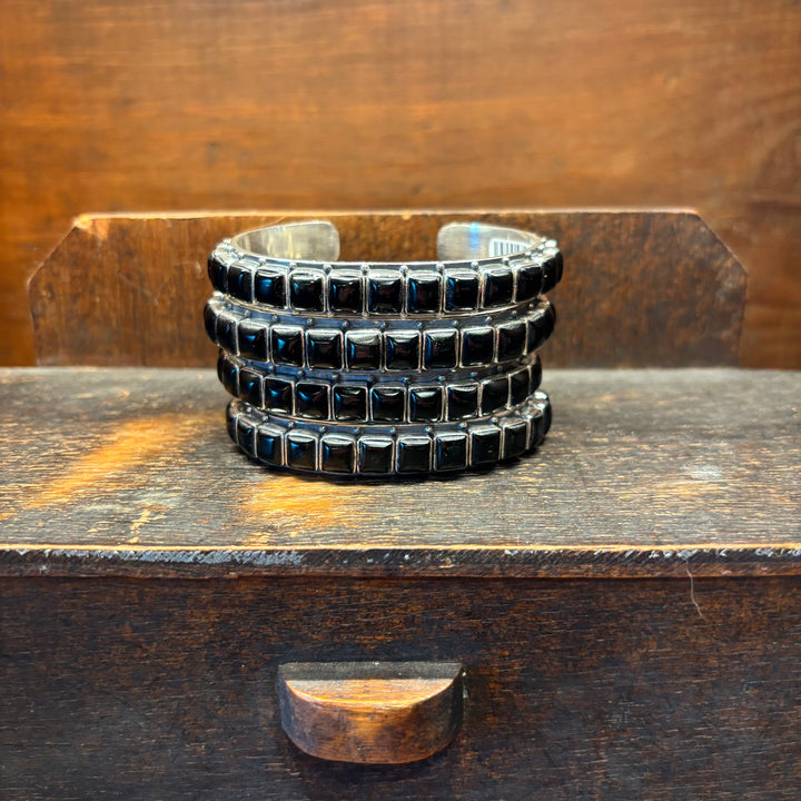 Onyx Square Stacker Cuff (Medium)