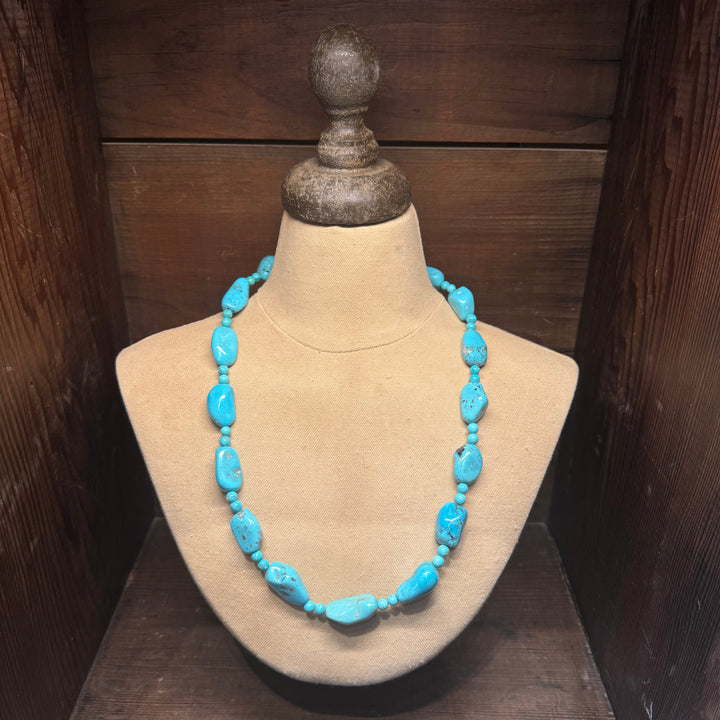 Nacazari Turquoise Nugget 24” Necklace