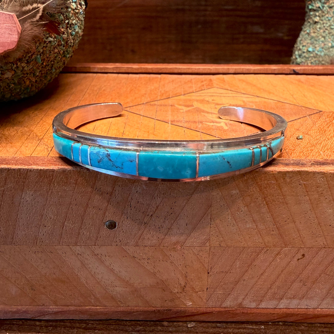 Blue Current Inlay Cuff