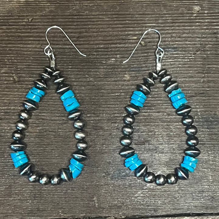 Turquoise Pearl Earrings