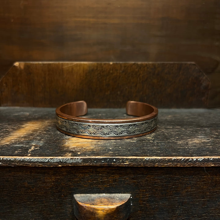 Copper with Sterling Silver Cuff Bracelet