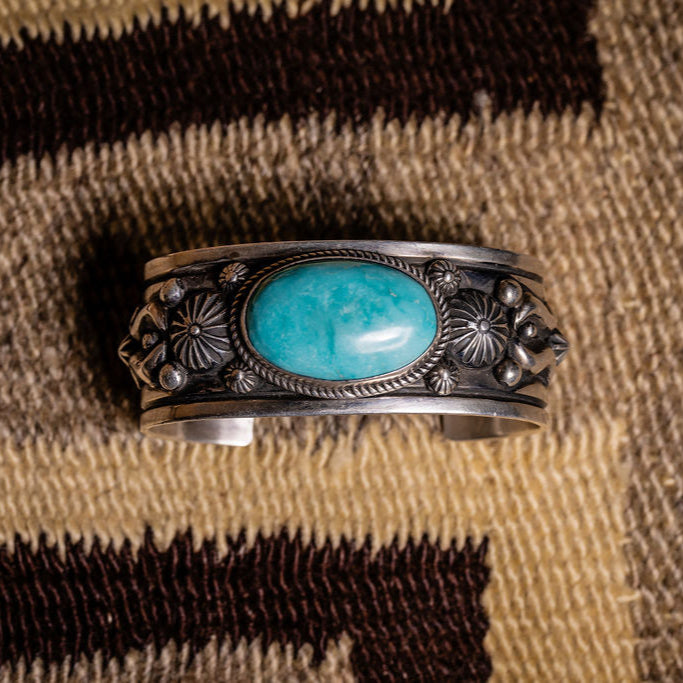 Vintage Fox Turquoise Cuff