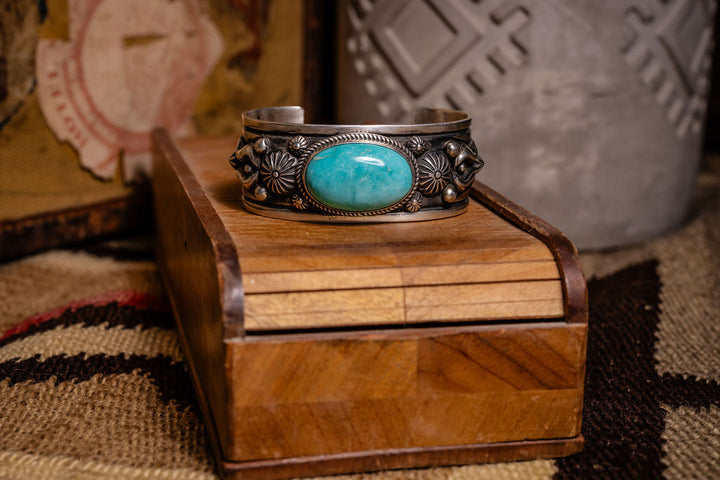 Vintage Fox Turquoise Cuff