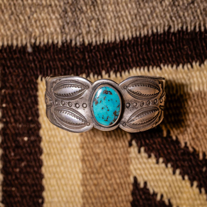 Vintage Buffalo Turquoise Ingot Cuff
