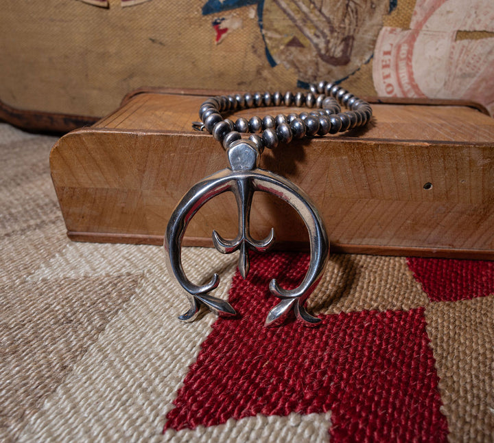 Vintage Sterling Silver Kachina Cuff Bracelet