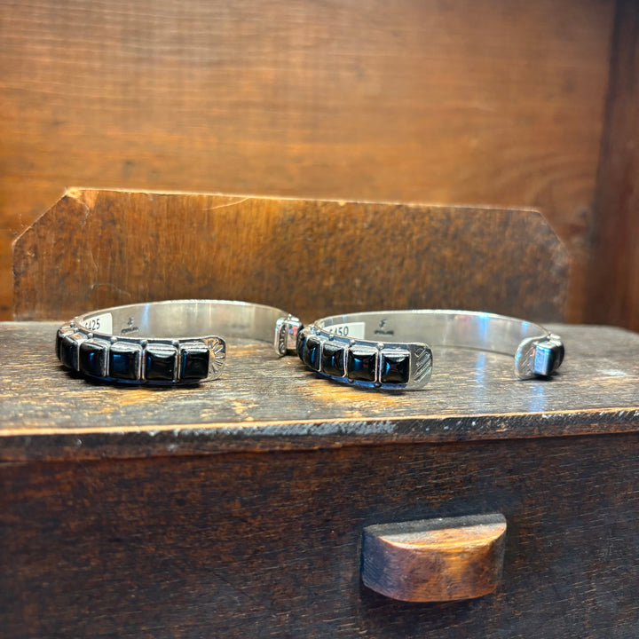 Onyx Square Stacker Cuff (Medium)
