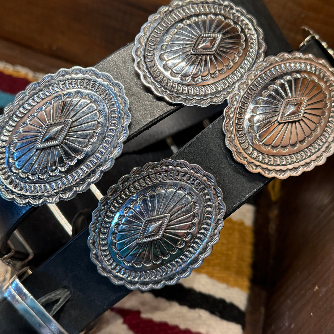 Mathew Charlie Hand stamped Concho Belt