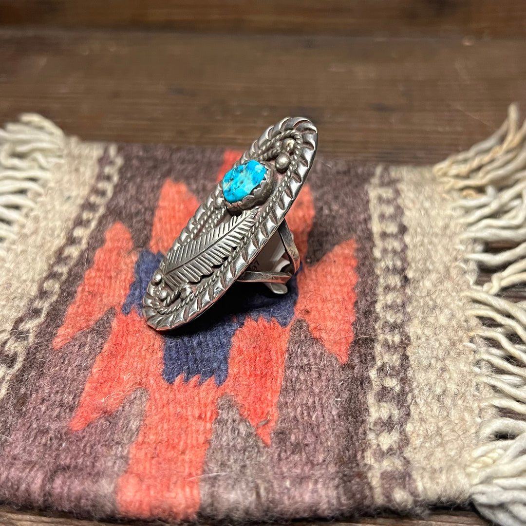 Kingman Arizona Turquoise Leaf Ring