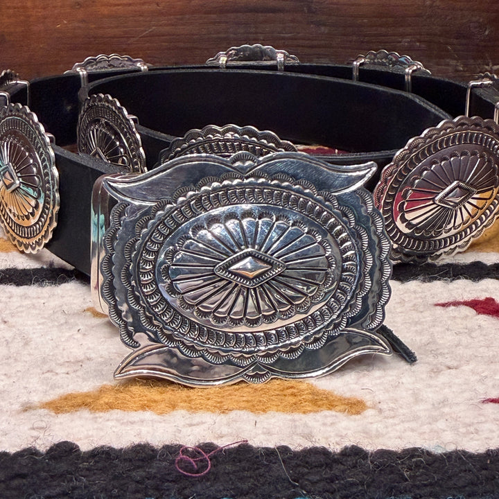 Mathew Charlie Hand stamped Concho Belt