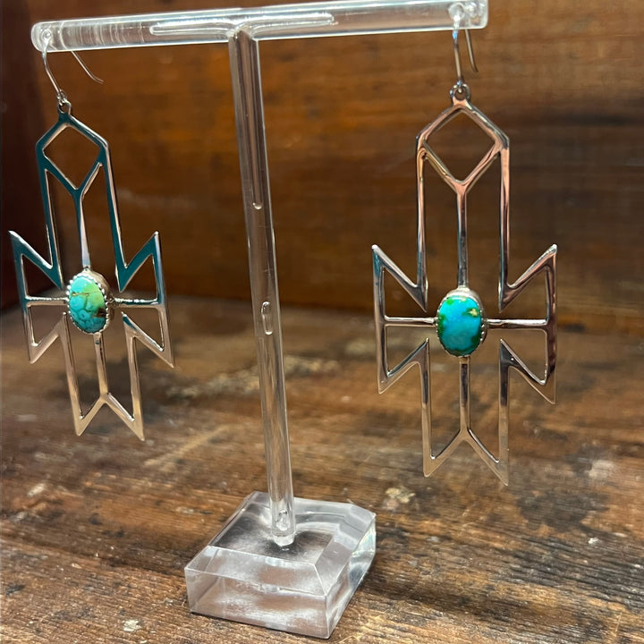Sonoran Gold Turquoise Cross Earrings