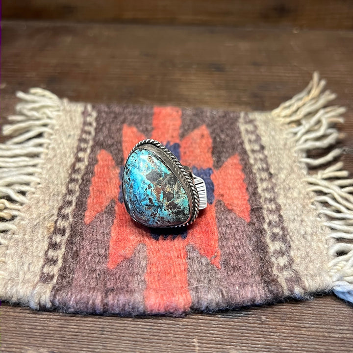 Pilot Mountain Nevada Turquoise Vintage 1970's Sterling Silver Ring