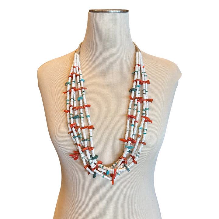 Multi Color 5 Strand Traditional Necklace