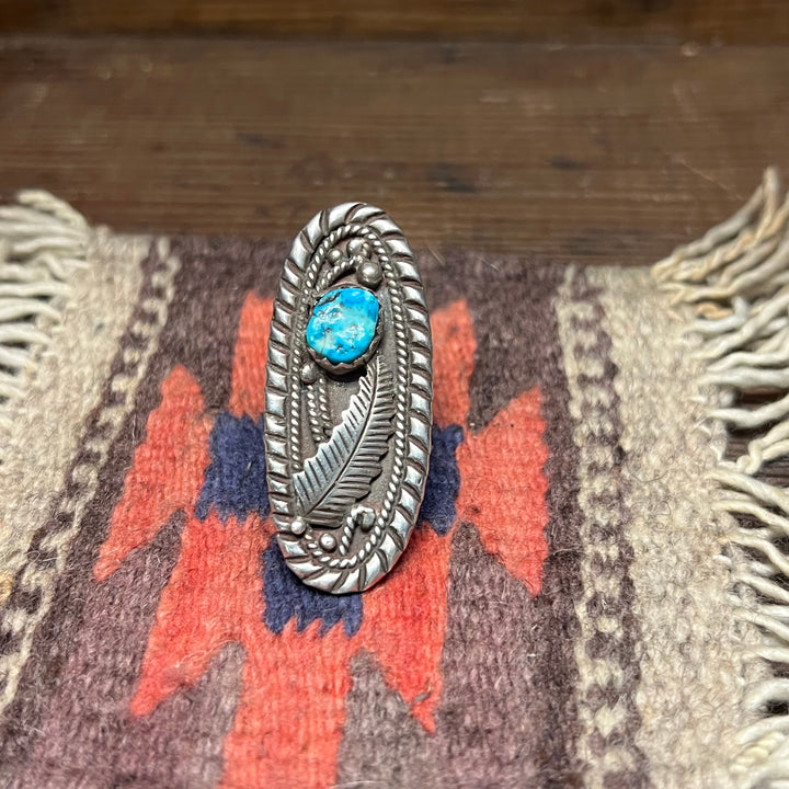Kingman Arizona Turquoise Leaf Ring