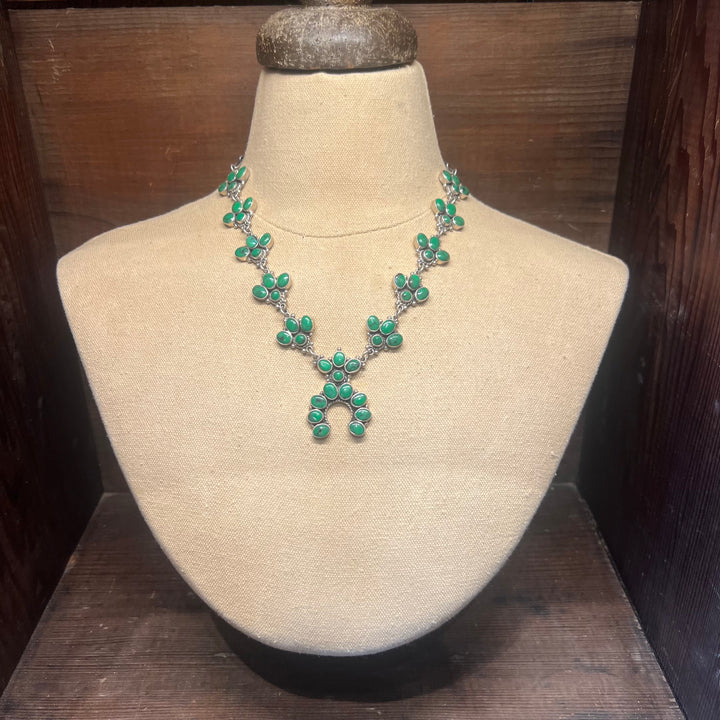 Vintage Camico Lake Turquoise Mini Squash Necklace