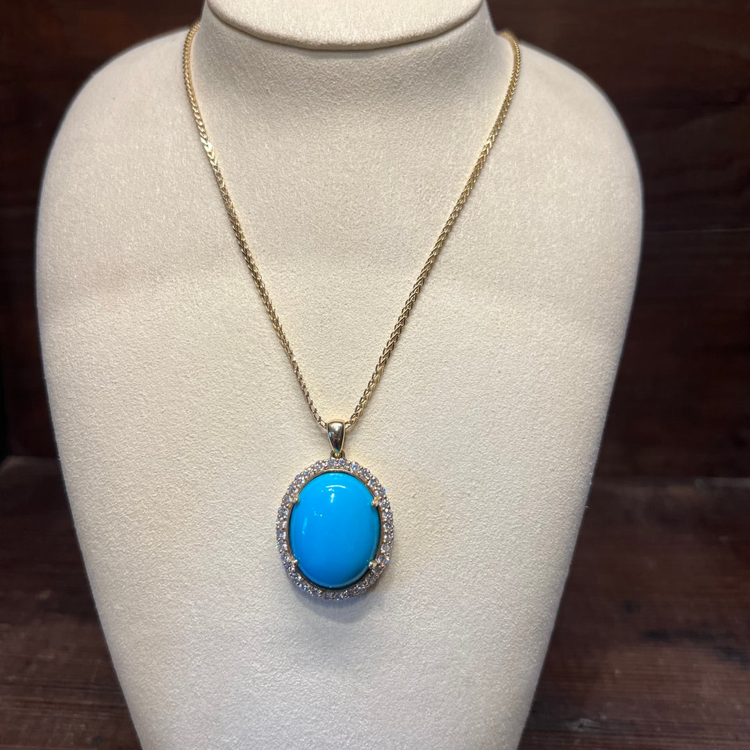 14K Gold Sleeping Beauty Diamond Necklace