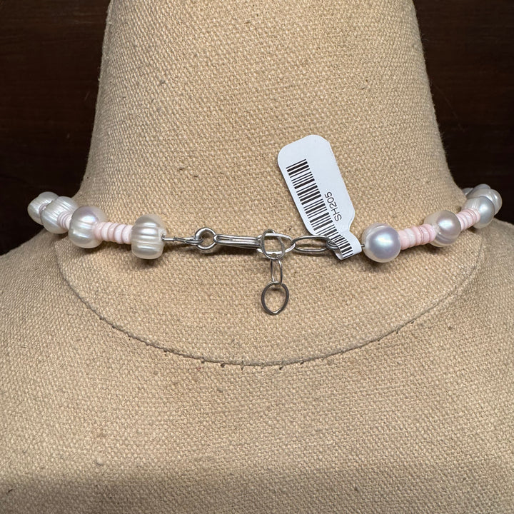 Freshwater Pearl and Pink Conch Necklace