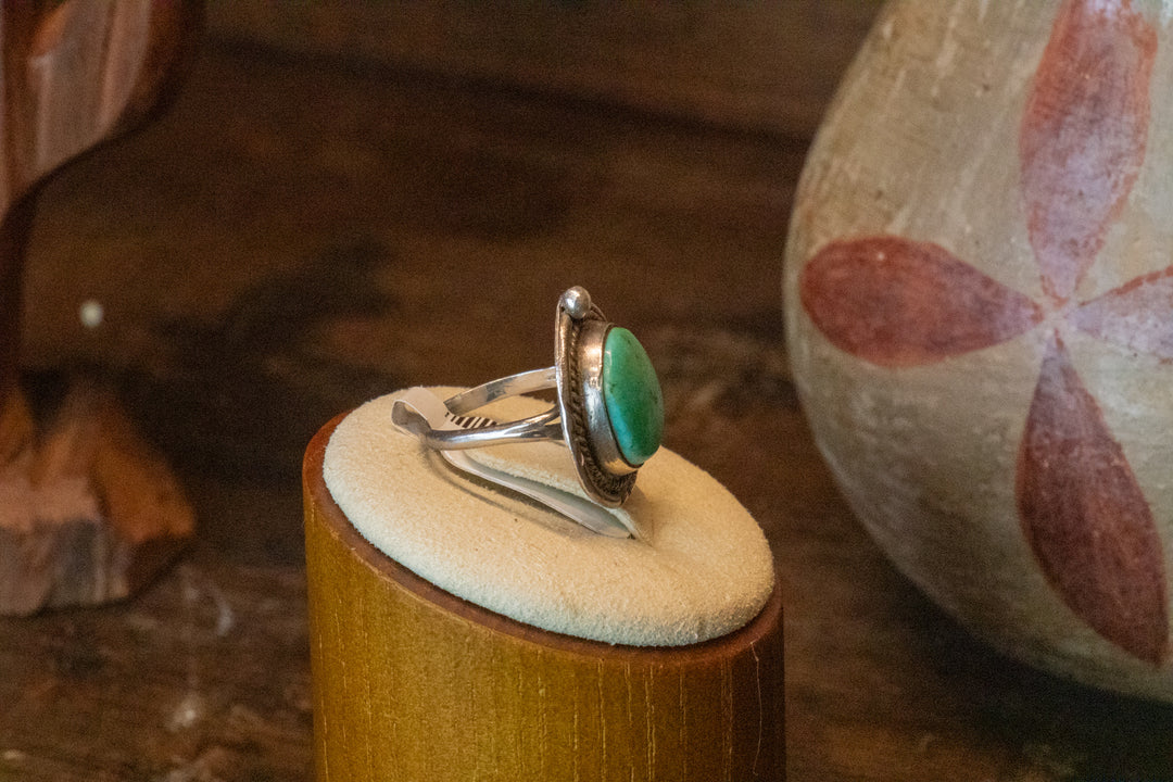 Vintage Turquoise Rain Drop Ring