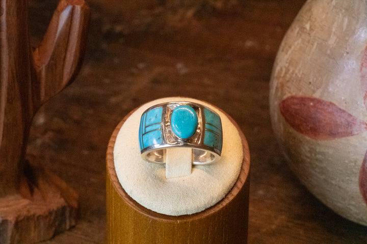 Arizona Blue Turquoise Inlay Ring