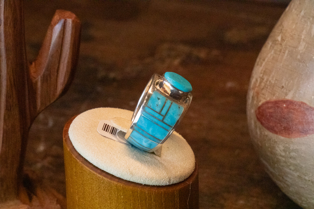 Arizona Blue Turquoise Inlay Ring