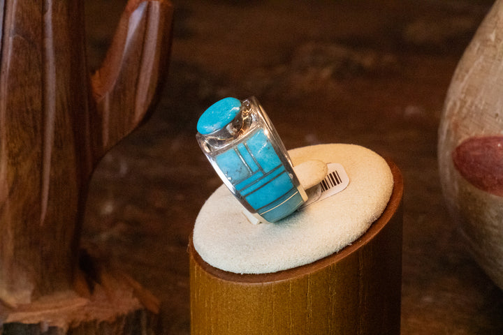 Arizona Blue Turquoise Inlay Ring