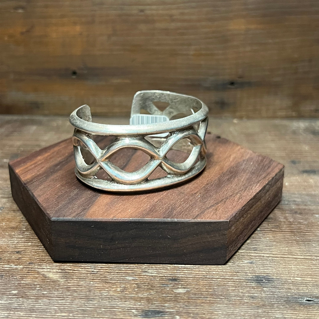 Vintage Sandcast Sterling Silver 1960's Cuff