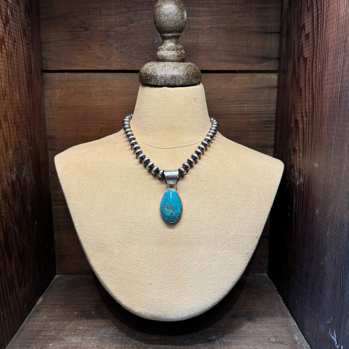 Blue Campitos Oval Pendant