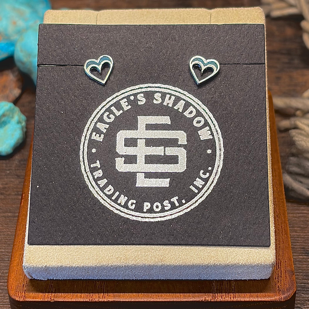 Pinyon Heart Studs