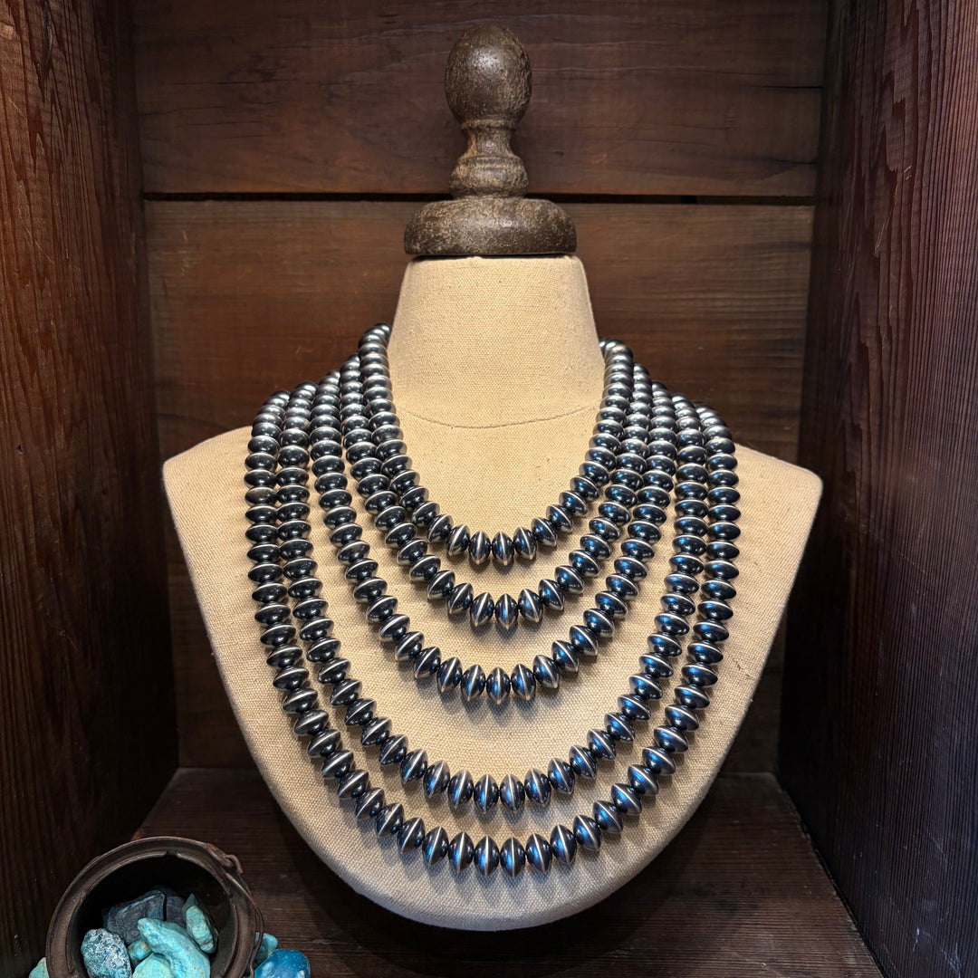13mm Round Rondelle Navajo Pearls