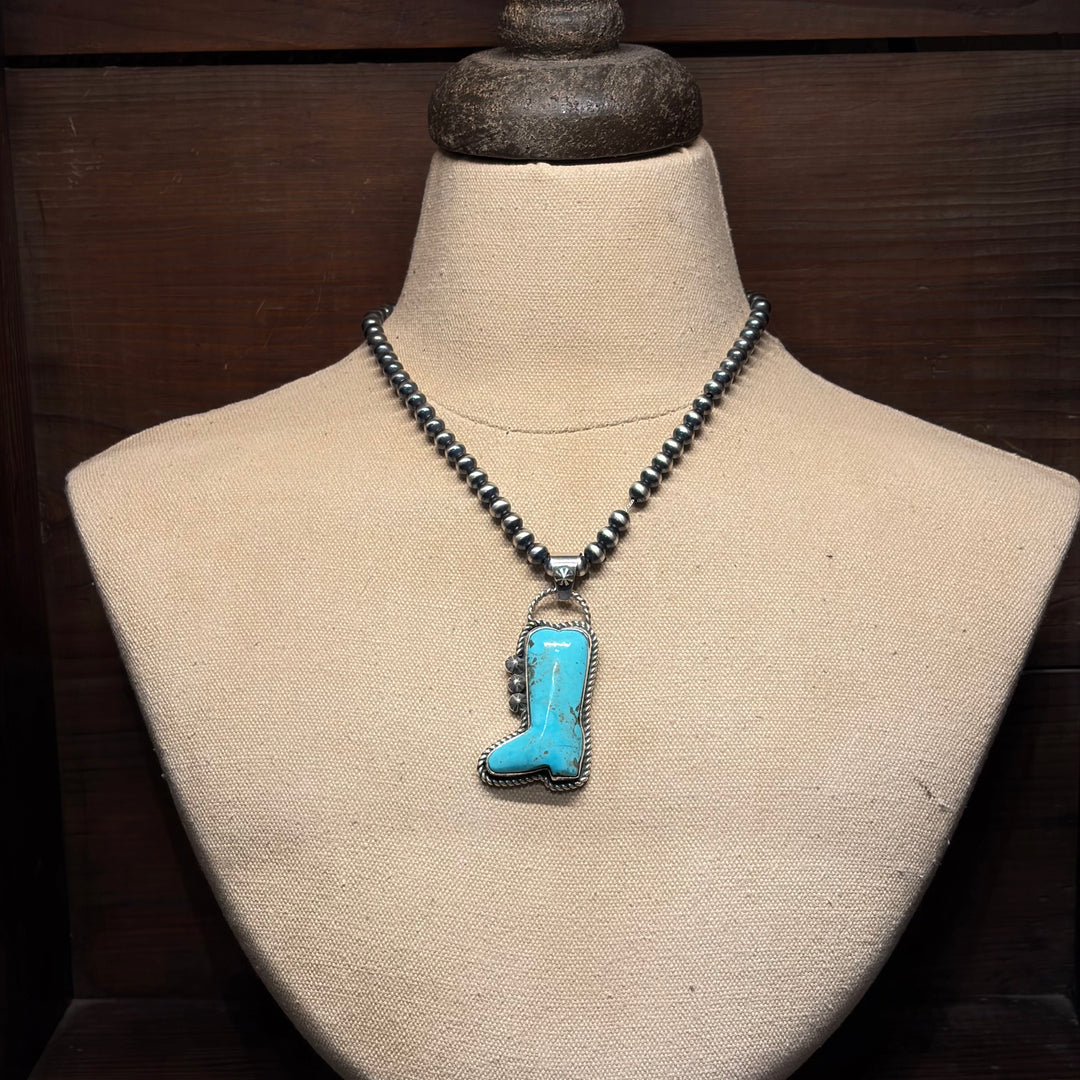 Blue Boot Pendant