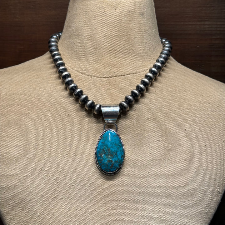 Blue Campitos Oval Pendant