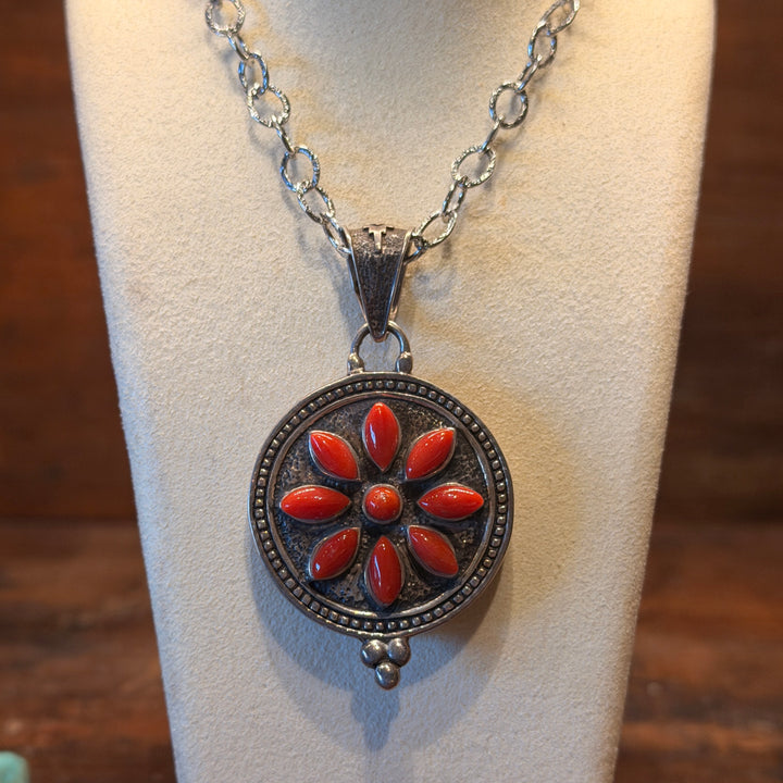 Sterling Silver Reversible Turquoise Pendant